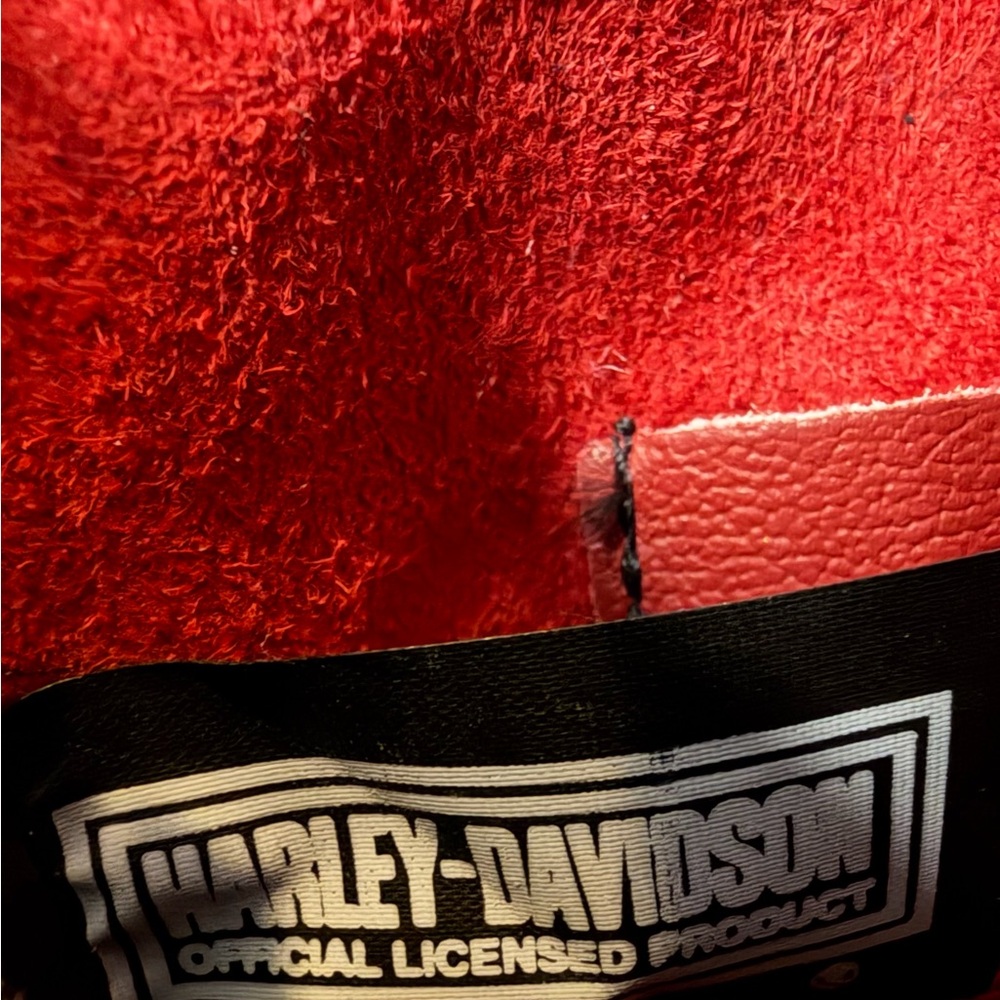 Harley-Davidson Red Leather Studded 6”x7” Bag - Picture 6 of 6